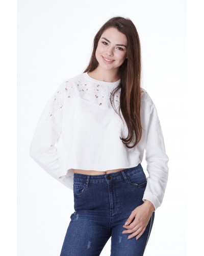 ÖNÜ DANTELLİ SWEAT